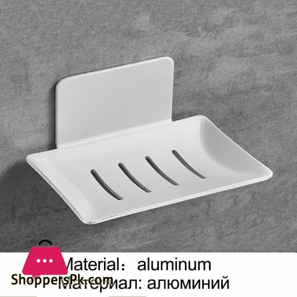 No Drilling Soap Dish Wall Mounted bathroom organizer metal soap holder