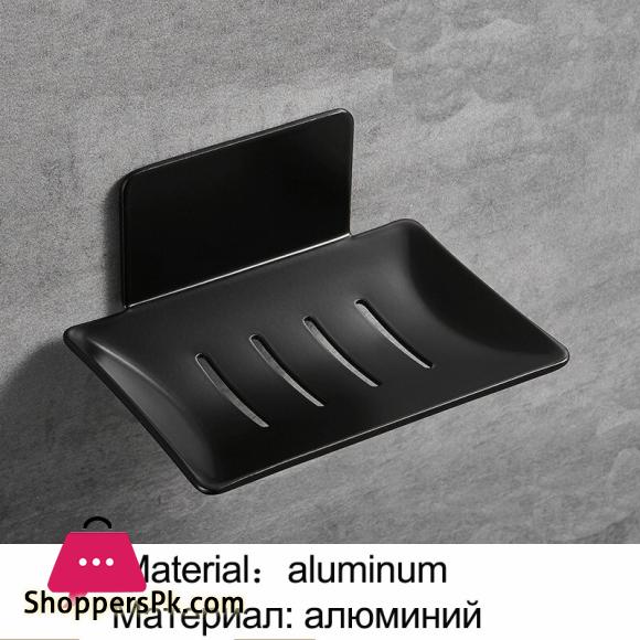 No Drilling Soap Dish Wall Mounted bathroom organizer metal soap holder