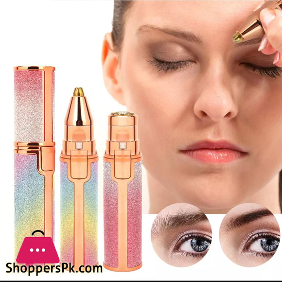 Original Flawless 2 in 1 Eyebrow Trimmer Blawless Hair Remover Rechargeable Painless Facial Hair Remover for Women Battery Operated Shaver for Ladies Portable Epilator Makeup Pen Electric Mini Shaver Eyebrow Razor
