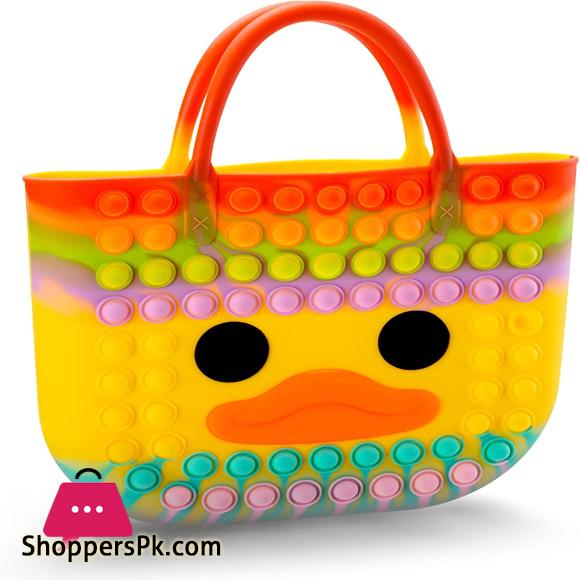 Pop It Purse Cute Duck Pop Bag for Girls Sensory School Supplies Fidget Toys for Stress