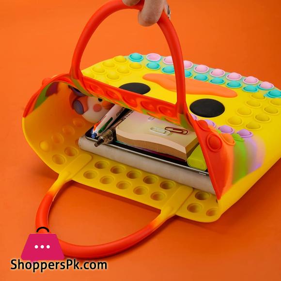 Pop It Purse Cute Duck Pop Bag for Girls Sensory School Supplies Fidget Toys for Stress