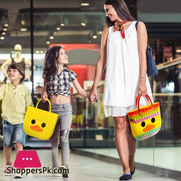 Pop It Purse Cute Duck Pop Bag for Girls Sensory School Supplies Fidget Toys for Stress
