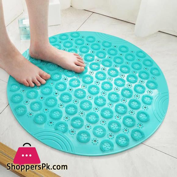 Round Pvc e Bathroom Mat Hydrophobic Suction Cup Mat Bathroom Mage Mat 53 x 53 CM