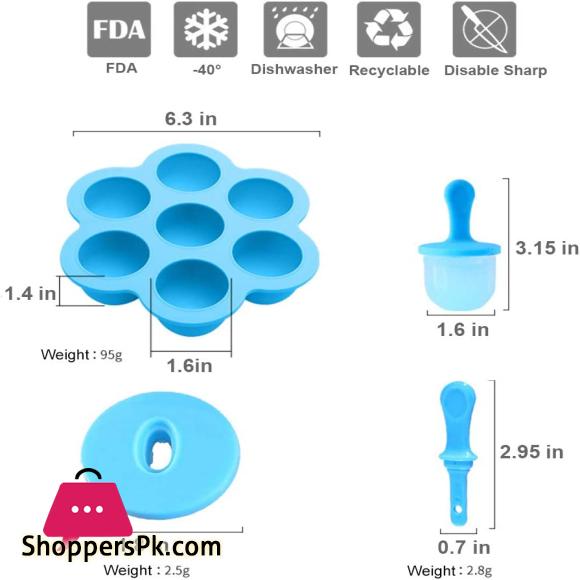 Silicone Popsicle Molds Ice Pop Molds Storage Container for Homemade Food Kids Ice Cream DIY Pop Molds - BPA Free