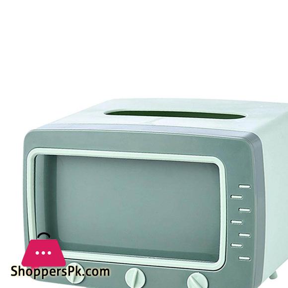 TV Tissue Box + Mobile Phone Stand Desktop Tissue Napkin Holder Case