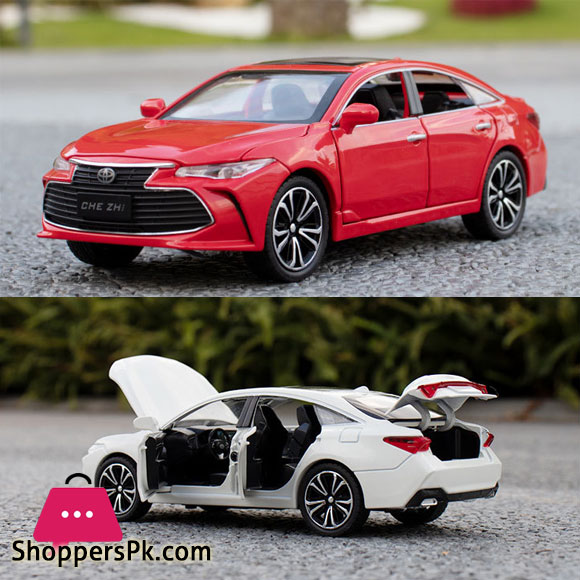 Alloy Die-casting Toyota Avalon 1:24 Sound Light Pull Back Toy Car For Kid Birthday Gift Saloon Model