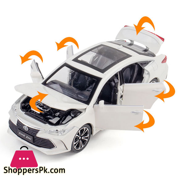 Alloy Die-casting Toyota Avalon 1:24 Sound Light Pull Back Toy Car For Kid Birthday Gift Saloon Model