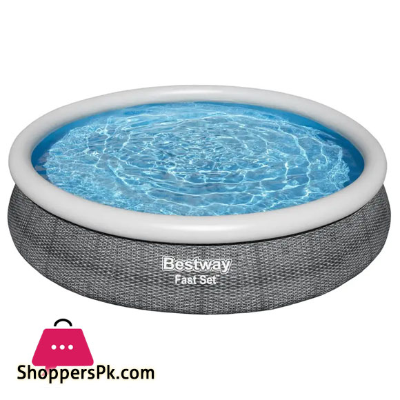 Bestway 12ft x 30 Inch Fordable Easy Set Above Ground Swimming Pool for Backyard or Garden - 57443