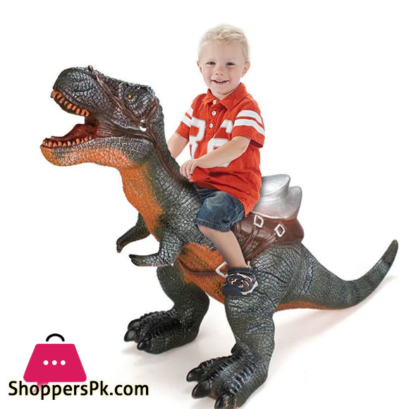Cool large Baby Simulation Soft Rubber Ride on Dinosaur Toys with Sound