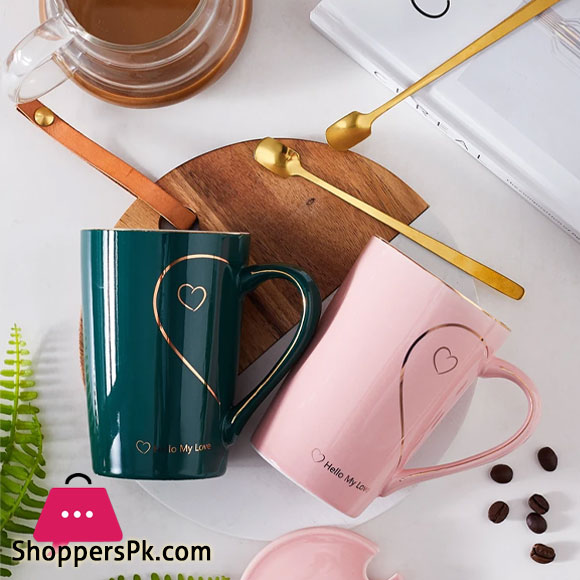 Couple Cup Ceramic Mugs Coffee Love Heart Mug Creative Valentines Day Wedding Birthday Gift