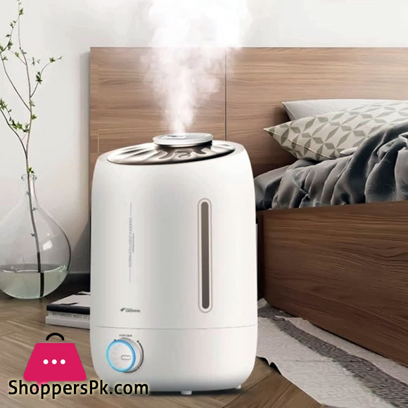 Deerma F600 Ultrasonic Humidifier Manual Air Purifier Rotatable Mist Nozzle Quiet Operation with Activated Carbon Filter for Home & Office (5L)