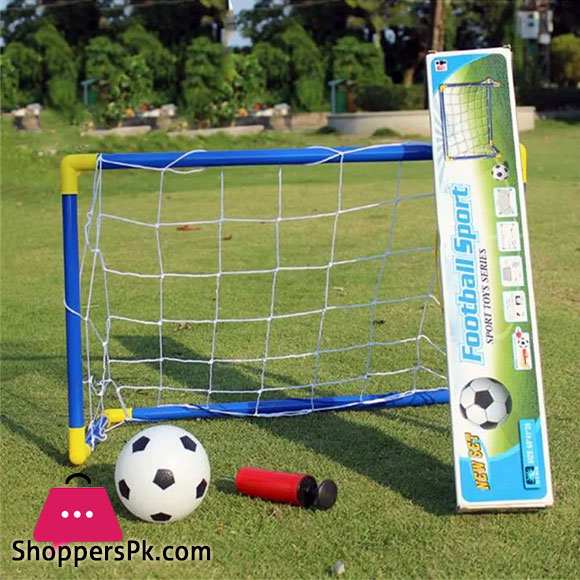 Football Goal Post Net With Pump Toy Indoor Outdoor Soccer Sport Games Mini Training Practice Set for Kids Children