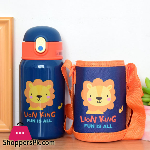 Kids Cartoon Drink Bottles Double Layers Stainless Steel Water Thermos Children Insulated Cups Portable Home School