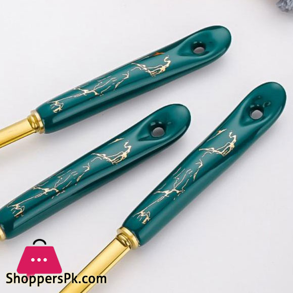 Nordic Design Golden Base Cooking Utensils Set with Golden Stylish Stand