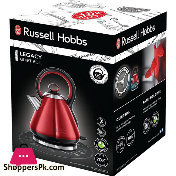 Russell Hobbs 21885 Legacy Quiet Boil Electric Kettle 3000 W 1.7 Litre