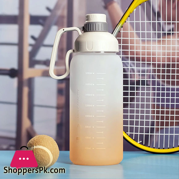 Water Bottles with Straw Large Capacity Plastic Sports Water Bottle for Gym and Outdoor Reusable BPA Free - 1800ml