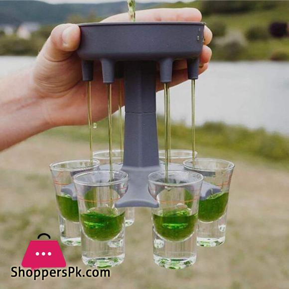 6 schuss Glas Dispenser Halter Trager Caddy Schnaps Spender Party Getranke Trinken Spiele Bar Cocktail Wein Schnelle Fullung Werkzeug|