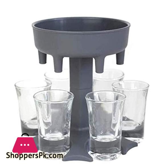 6 schuss Glas Dispenser Halter Trager Caddy Schnaps Spender Party Getranke Trinken Spiele Bar Cocktail Wein Schnelle Fullung Werkzeug|