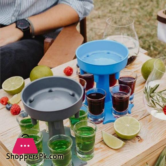 6 schuss Glas Dispenser Halter Trager Caddy Schnaps Spender Party Getranke Trinken Spiele Bar Cocktail Wein Schnelle Fullung Werkzeug|
