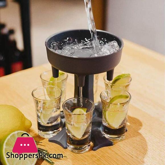 6 schuss Glas Dispenser Halter Trager Caddy Schnaps Spender Party Getranke Trinken Spiele Bar Cocktail Wein Schnelle Fullung Werkzeug|