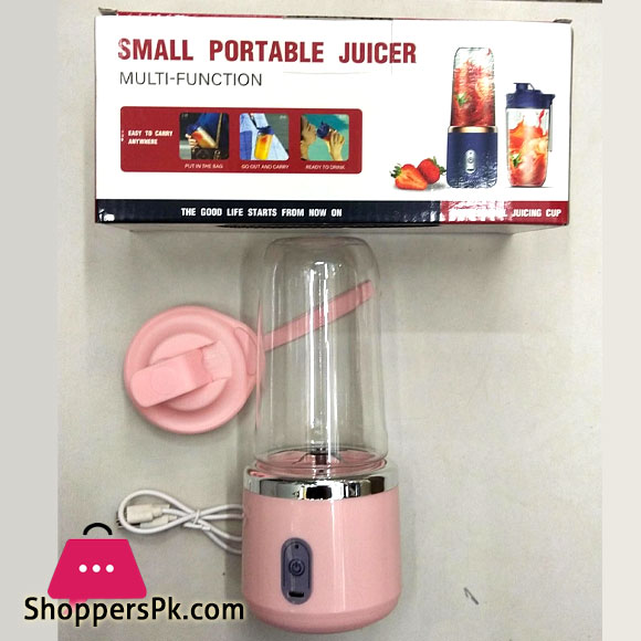 6 Blade USB Juicer with 300ml Glass Mini Electric Juicer Portable USB Rechargeable Multifunctional Squeezer Pressure Juicers Household Electric Juice
