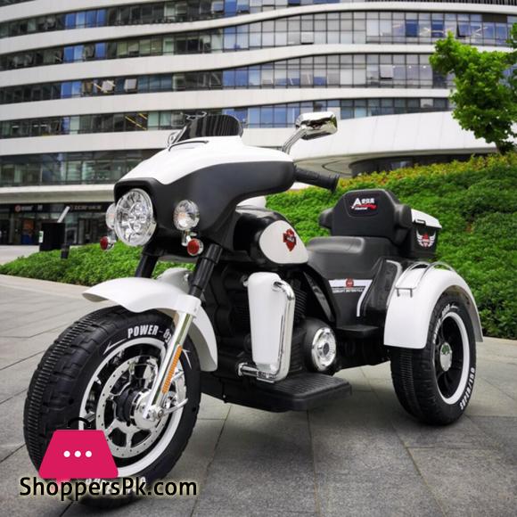 Electric Harley Davidson Police Motorcycle Battery Double drive Can sit two Kids