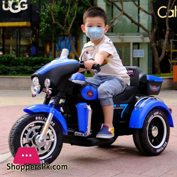 Electric Harley Davidson Police Motorcycle Battery Double drive Can sit two Kids
