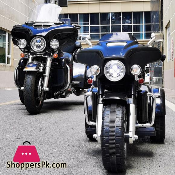 Electric Harley Davidson Police Motorcycle Battery Double drive Can sit two Kids