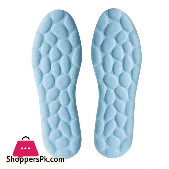 High Elastic Pain Reliever Shock Absorption Insoles Soft Breathable Pebbles Shaped Sports Insoles