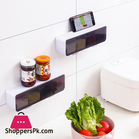 Kitchen Wall-mounted Seasoning Box Salt Pepper Spice Rack Jar Sugar Bowl for Kitchen Gadget Device Set Spice Box Organizer Tools