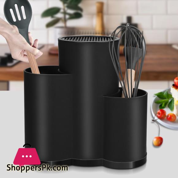 Knife holder Multi-Function Utensil stand Knife Block PP Flatware Drainer Storage Box Spoon Fork Kitchen Organizer Rack