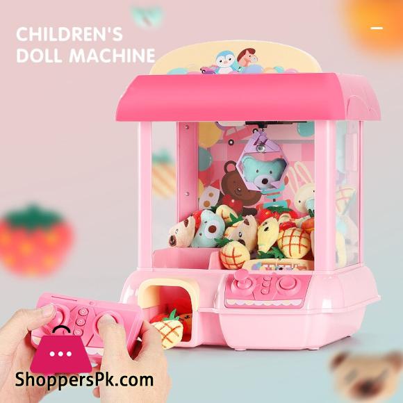 New Doll Machine Kids Coin Operated Play Game Mini Claw Catch Toy Machines Music Doll Children Interactive Toys Birthday Gifts