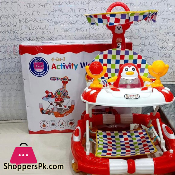 Walky Talky Little Penguin Multicolor Baby Walker Plus Rocker 4 in 1 Baby Walker