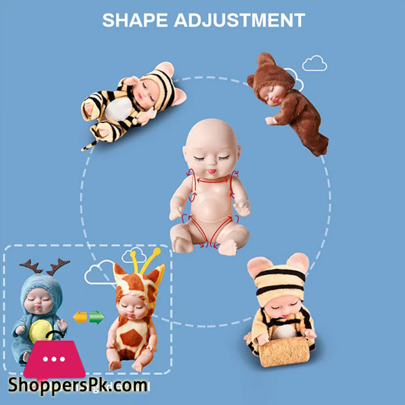 Baby Sleeping Dolls Cute Realistic Eyes Closed Reborn Baby Doll with Clothes Suit Accessories Birthday Gift for Girls