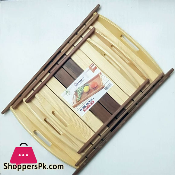Imperial Wooden Tray Set of 3