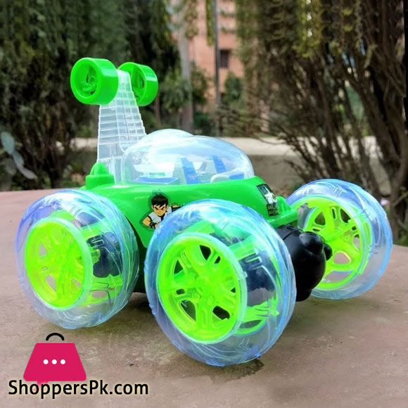 Kids Playing Ben 10 Remote Control Stunt Car 360 Rotate