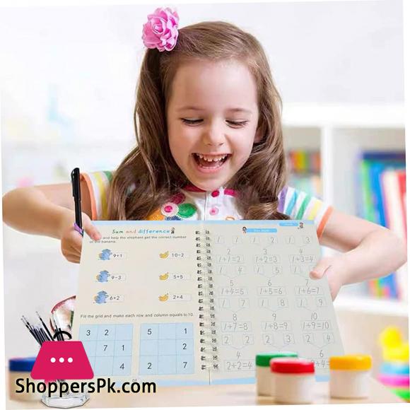 4 Magic Copybooks Childrens Toy Writing Reusable Free Wiping Writing Practice Copy Books