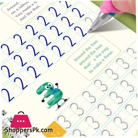 4 Magic Copybooks Childrens Toy Writing Reusable Free Wiping Writing Practice Copy Books