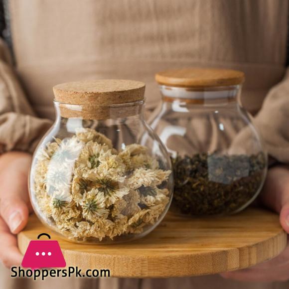 Fish Bowl Airtight Glass Jar with Real Cork Top 1400ML - 1Pcs