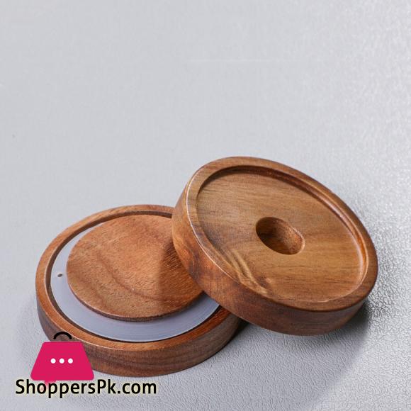Modern Retro Glass Airtight Jars with Vintage Bamboo Top 3-Pcs Set Capacity 400ml 600ml and 800ml