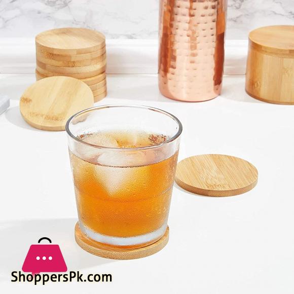 Solicasa Round Bamboo Coasters Set of 6