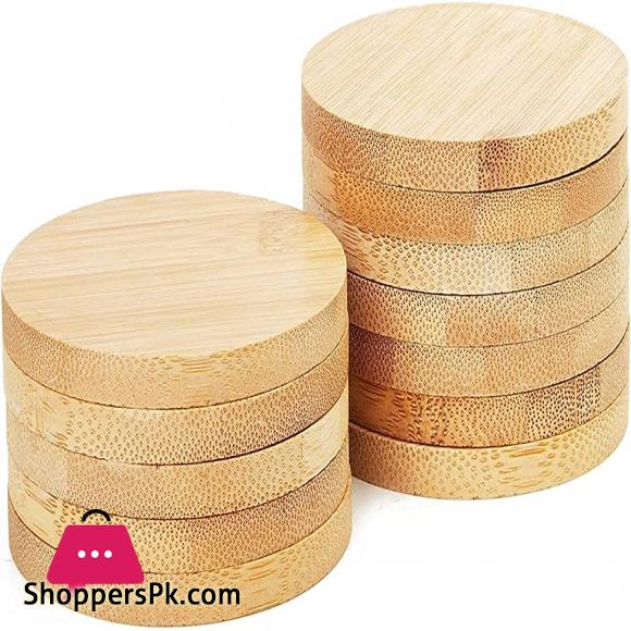Solicasa Round Bamboo Coasters Set of 6