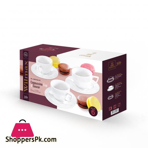 Wilmax Cappuccino Cup and Saucer WL-880106