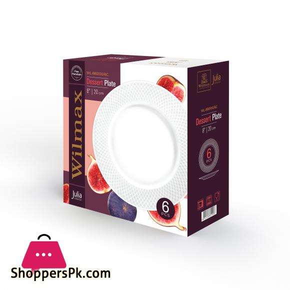 Wilmax Dessert Plate 9 Inch Set of 6 - WL-880102-6C