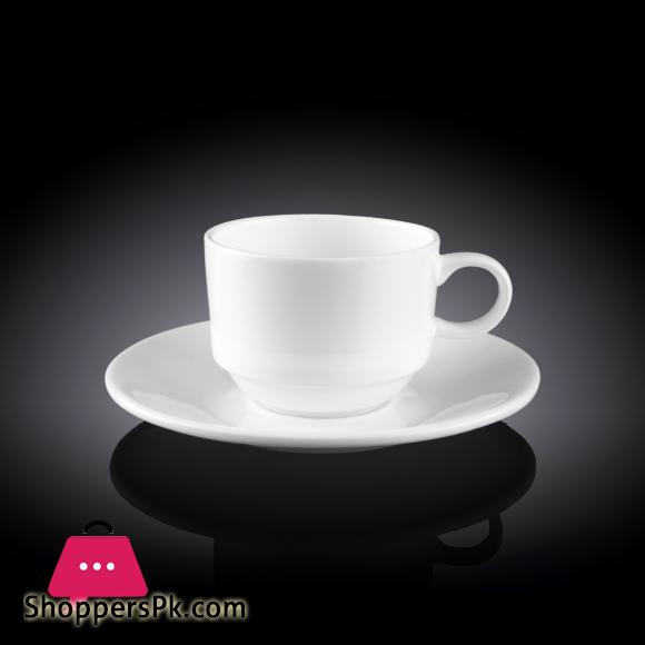 Wilmax Fine Porcelain Coffee Cup and Saucer 1Cup & 1 Saucer WL-993039-AB