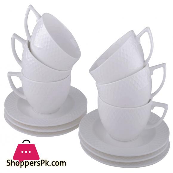 Wilmax Tea Cup and Saucer Set of 6 WL-880105-6C