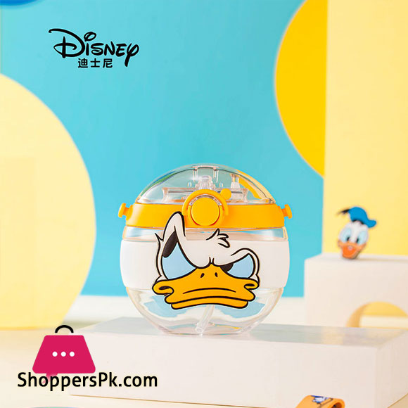 Disney Cartoon Ceative Plastic Portable Straw Cup Water Bottle - 420ML