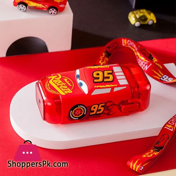 Disney Cartoon Square Water Bottle for Children Ttransparent Cup Straw Drop Resistant