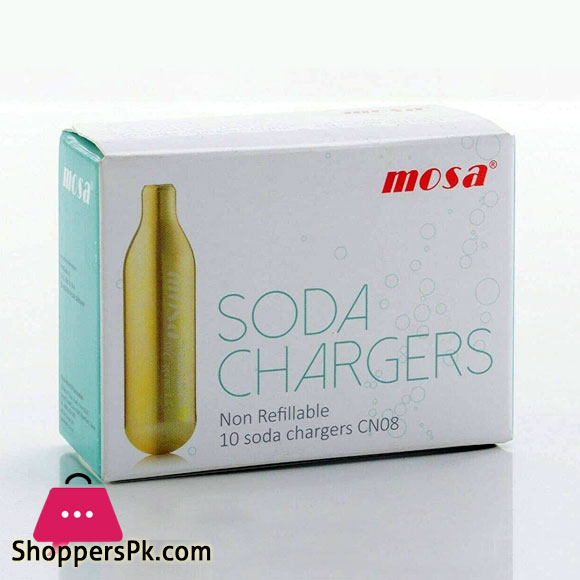 10 x 100 g CO2 Soda Capsules Fizzy Cartridges for Soda Makers, Soda Siphons and Water Siphons