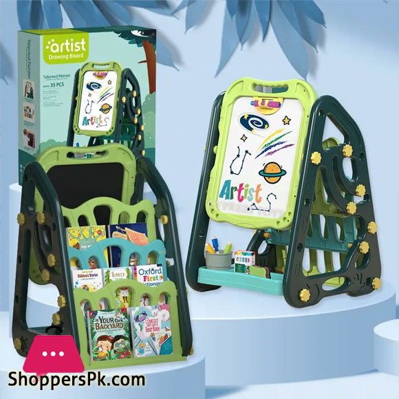 2 in 1 Drawing Board Book Case - Writing - Drawing - Magnetic - 050-26
